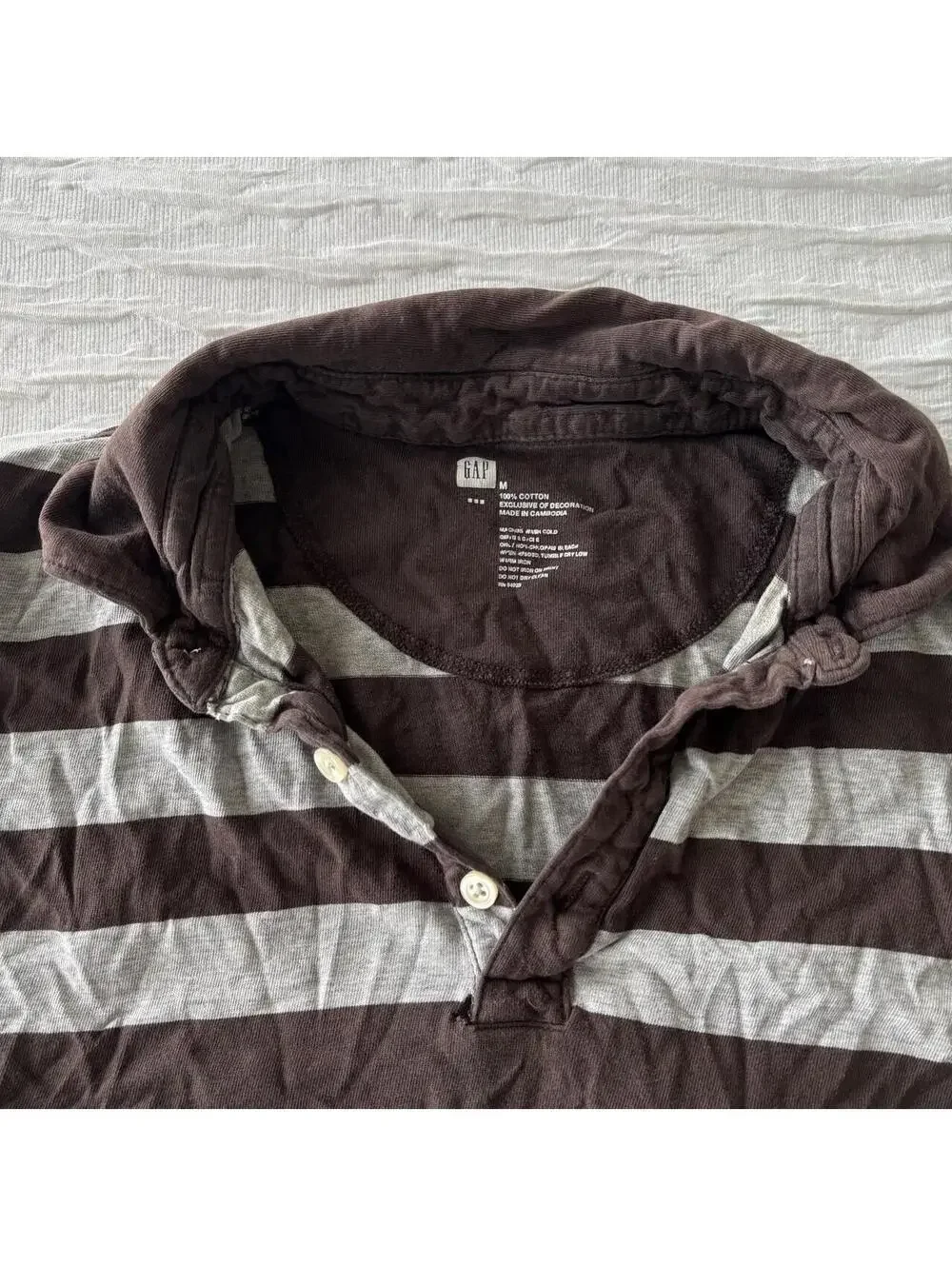 Gap Men's Brown and Multi Polo-shirt